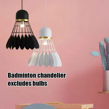 

No Bulbs Nordic Style Dining Room Home Decor Bedroom Bar Pendant Light Hanging Modern Minimalist Badminton Chandelier Iron Study