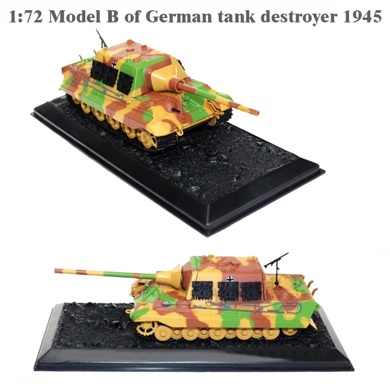 1: 72 Модель B немецкого танкового Разрушителя 1945 Готовая модель сплава