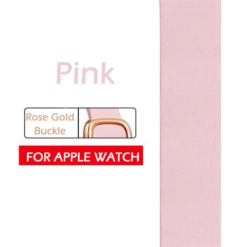 Кожаный ремешок для наручных часов Apple Watch, версии 4/3/2/1 Спортивный Браслет, ремешок 42 мм, 38 мм, ремешок для наручных часов iwatch, 4 полосным 44 мм 40 мм - Цвет ремешка: RG buckle pink