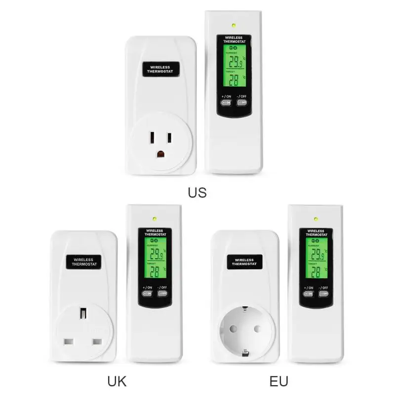 

Wireless Smart Thermostat Remote Digital LCD Backlight Display Heating And Cooling Room Temperature Controller Smart Socket