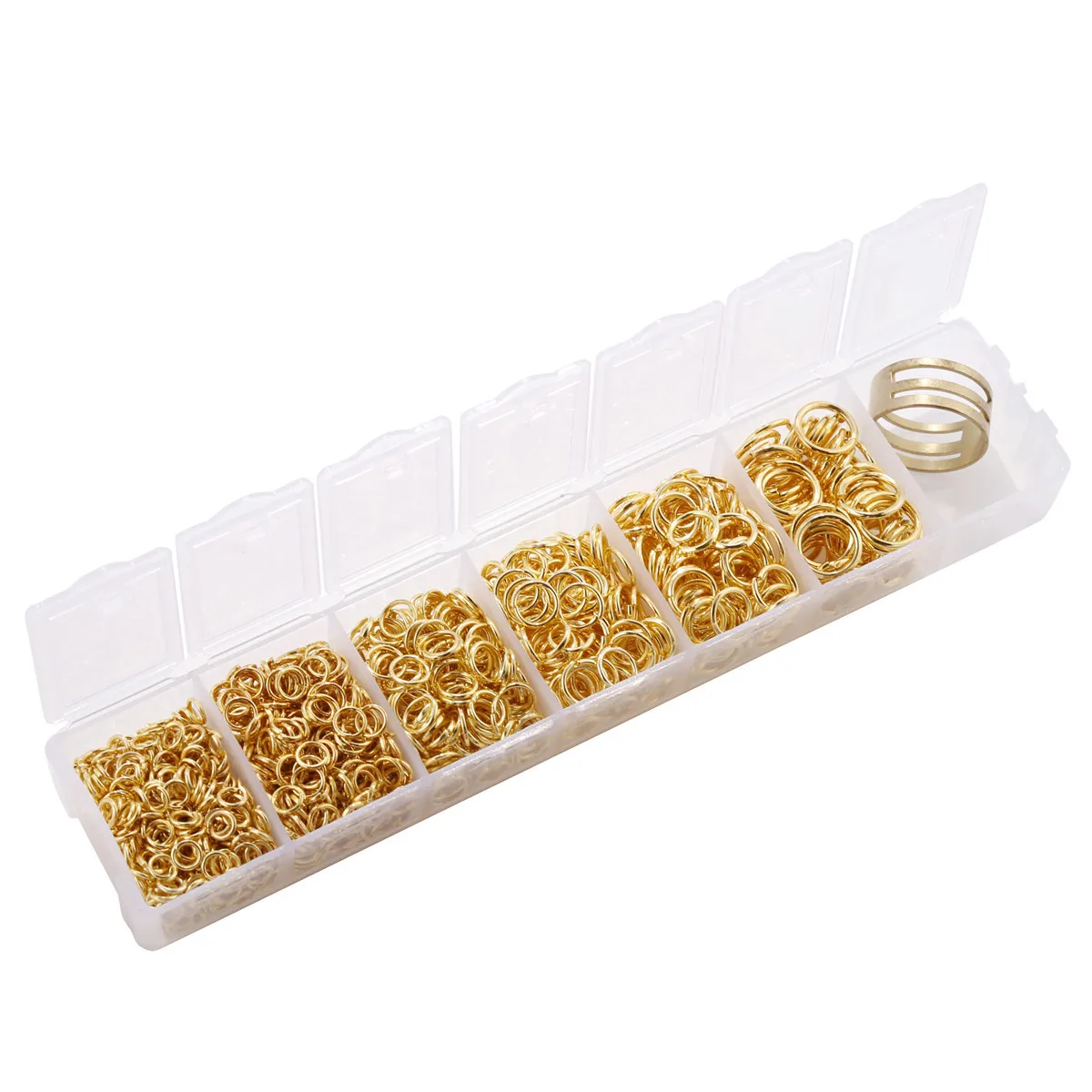

1 Box 4/5/6/7/8/10mm Jewelry Findings Open Jump Split Rings Connector for DIY Jewelry Findings Making Rhodium Gold Silver Color
