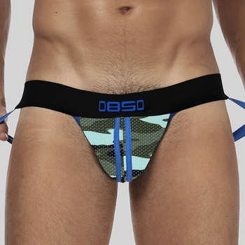 

Sexy Gay Underwear Men Thong Men Jockstrap Mens Thongs G Strings Sissy Male Panties String Men Lingerie Camouflage Bikini BS83