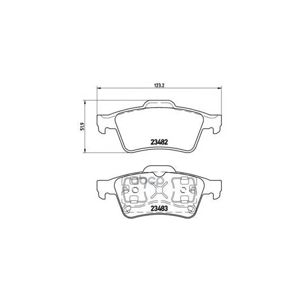 P59044_=Gdb1469=573018b!Колодки Дисковые Зopel Vectra,Nissan Primera 02,Renault Laguna 01 Brembo P59044 Brembo арт. P59044
