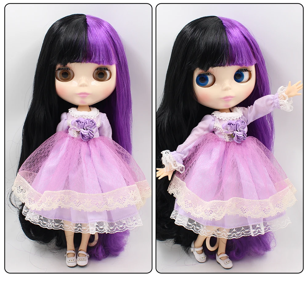 Neo Blythe Doll with Multi-Color Hair, White Skin, Shiny Cute Face & Custom Jointed Body 1