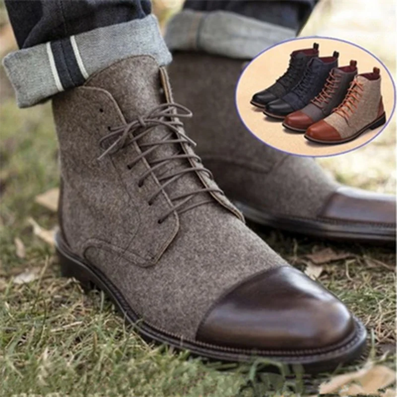 

Big Size 47 48 Men Shoes Autumn Early Winter High Top Ankle Boots Pointed Toe Men Casual Shoes Fashion Style Hot Sale Men Boots