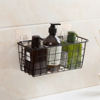 

2020 Bathroom Kitchen Accessories Storage Organization Storage Basket Rectangular Storage Box Wall Hanging Rack