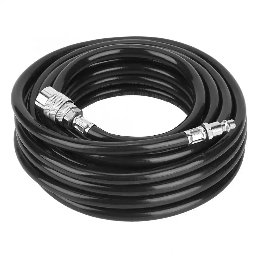 15M Flexible Rubber Pneumatic Air Hose with 5 Piece Compressor
