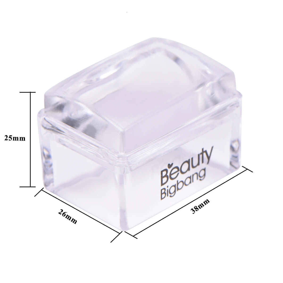 BeautyBigBang 1 Набор 3,8 см прямоугольная стемпер для ногтей желе силиконовая Прозрачная Ручка Маникюр дизайн ногтей шаблон инструменты для штамповки пластины