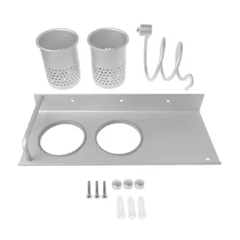 

Free Punching Space Aluminum Hair Dryer Rack Multi-Function Bathroom Air Duct Storage Shelf