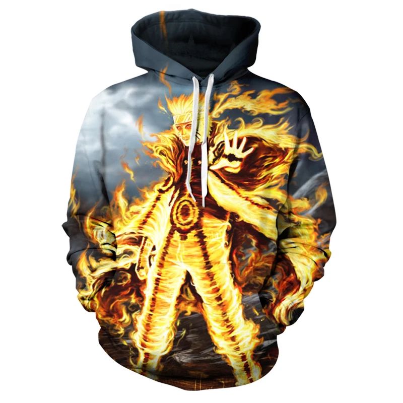Best-selling anime Naruto 3D men and women hoodies sweatshirt fashion Sasuke spring / autumn Kakashi 3D casual Harajuku pullover