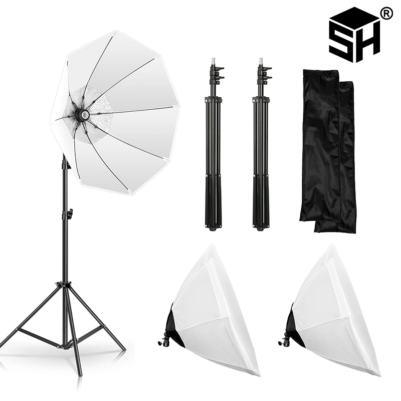 2PCS Photography 70cm Softbox Kits Octagon High Brightness Softbox Professional Light System Umbrella Photo Studio Accessories
