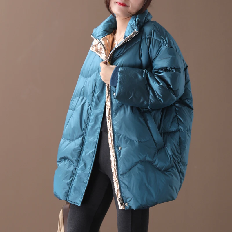 

Winter Coat Women White Duck Down Jacket Women Oversized Down Coat Puffer Jacket Warm Parka Veste Femme YY1441