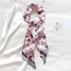 KOI LEAPING aesthetic Strawberry long silk scarf female multi-function decorative scarf headband tie wrist strap bag belt 4