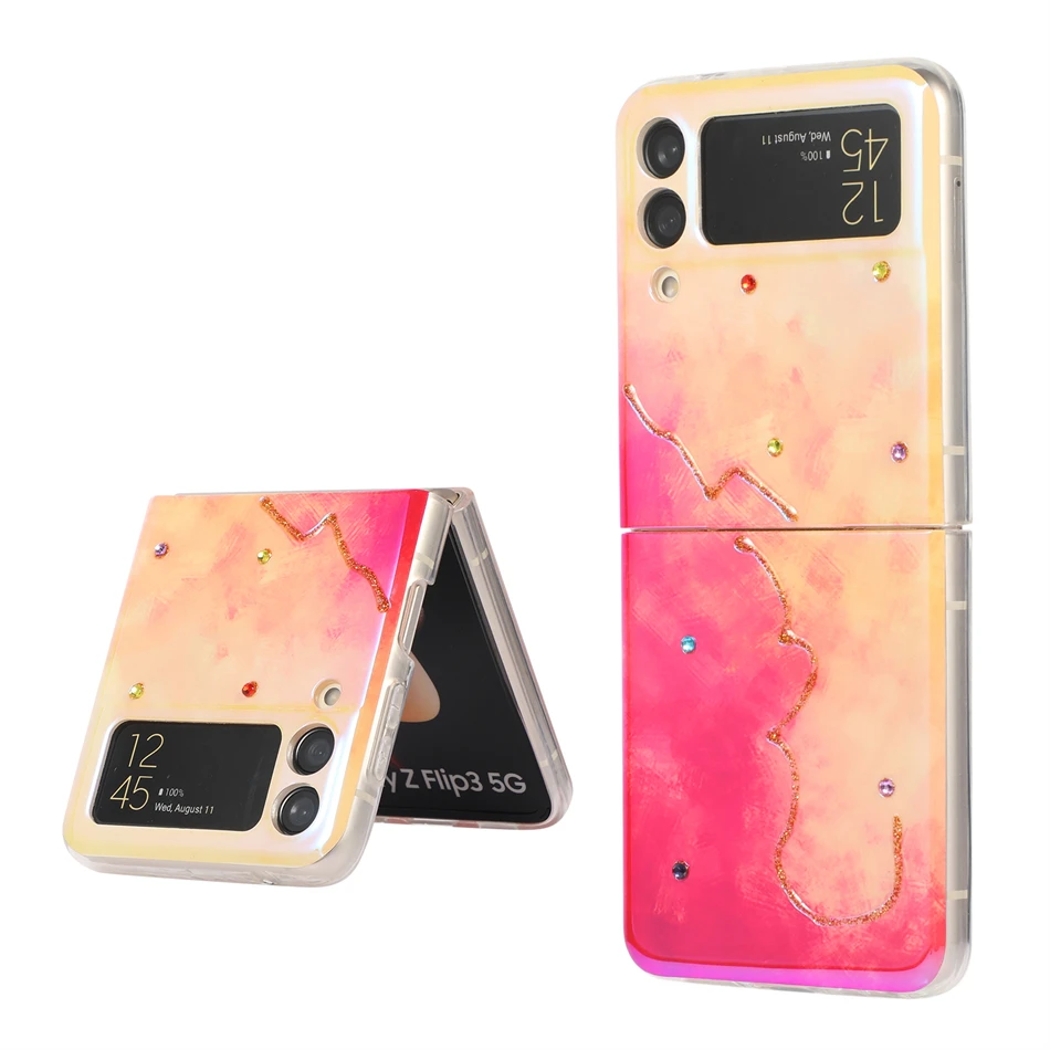 Защитный чехол мечтательного градиентного синего цвета со стразами для Samsung Galaxy Z