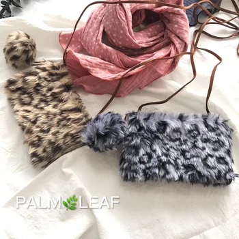 

Raged Sheep Children Coin Purse Bags Plush Simple Fashion Lovely Leopard Print Boy Messenger Bag Kid Crossbody Bag Wallet