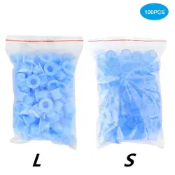 100Pcs/Bag Size Plastic Tattoo Silicone Color Ink Cup Permanent Makeup Paint Container Disposable Hat Holder Tattoos Accessories
