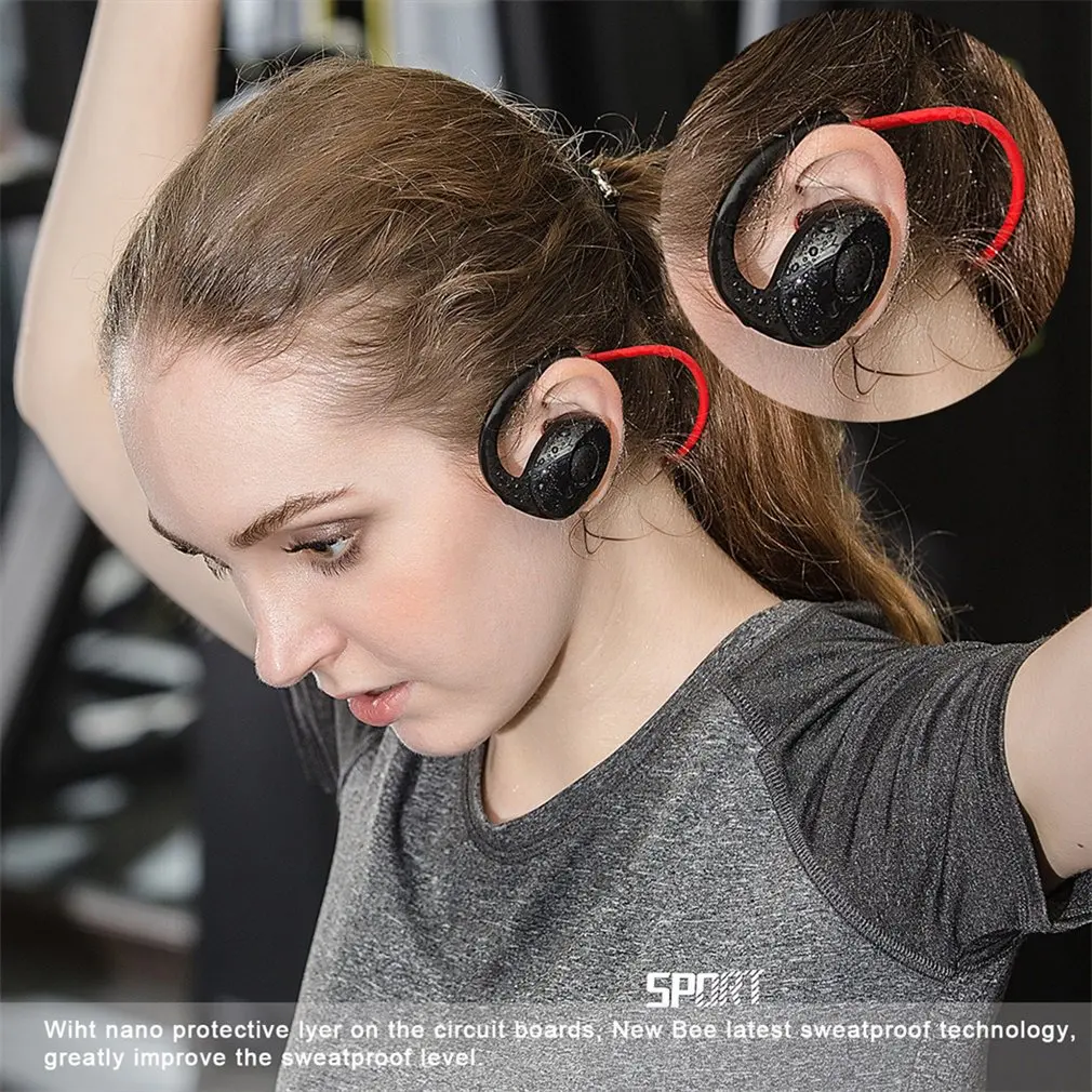 LESHP Snail In-Ear Sport Bluetooth наушники портативная гарнитура шагомер микрофон Функция для профессионального бега