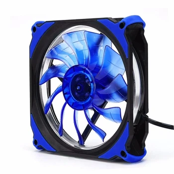 

120mm LED Silent Fan PC Computer Chassis Fan Case Heatsink Cooler Cooling Fan blue + black