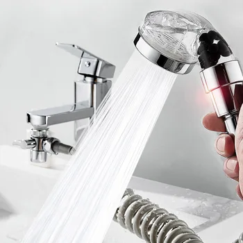 

tourmaline abs cartoon 6 function handle saving showerhead rain filter high pressure hand shower head set