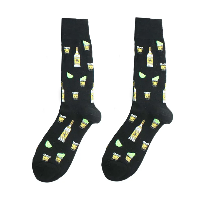 Creative Food Animal Socks Combed Cotton Funny Socks Men Novelty Design Airplane Dinosaur Crew Skateboard Socks Calcetines Hombr