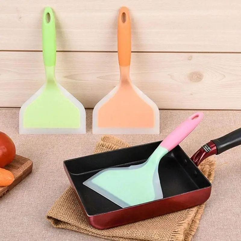  Large Eco-friendly Non Stick Silicone Lifters Spatulas Turners Food Meat Egg Kitchenware Cooking Pi