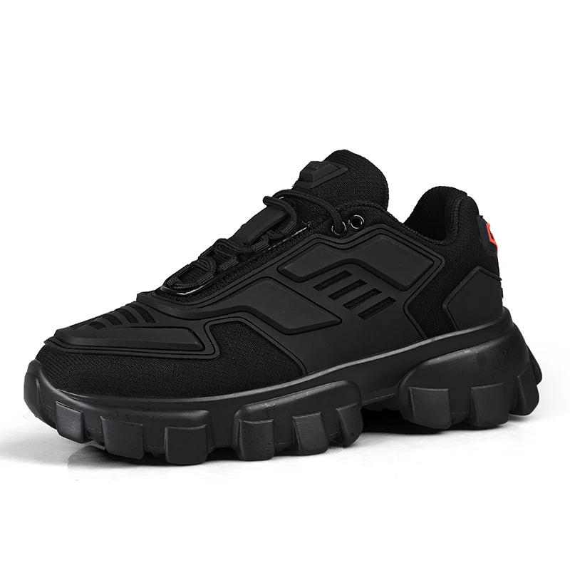Мужская обувь для бега, дышащая Спортивная обувь для улицы, легкие кроссовки для женщин, удобные кроссовки для тренировок на подушке - Цвет: Черный