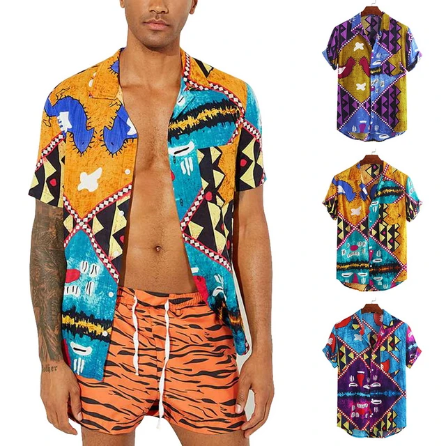 2020 nueva marca de verano camisa de estampada para hombres moda manga corta suelta Casual camisas hombre de secado rápido Hawaiano camisa playera -