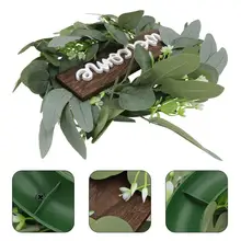 

1Pc Decorative Wreath Spring Garland Adornment Door Hanging Wreath Prop (Green)