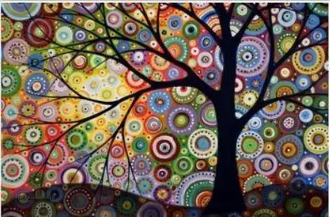 

2019 5d New Diamond Painting New Fortune Tree Foreign Trade Factory Direct Selling One Piece