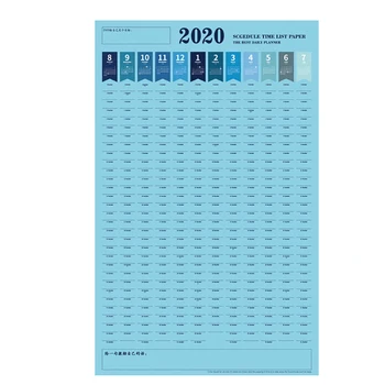 

2020 A4 Wall Calendar Agenda Family Monthly Plan New Year Decorative School Organiser Learning With Sticker Gift Schedule