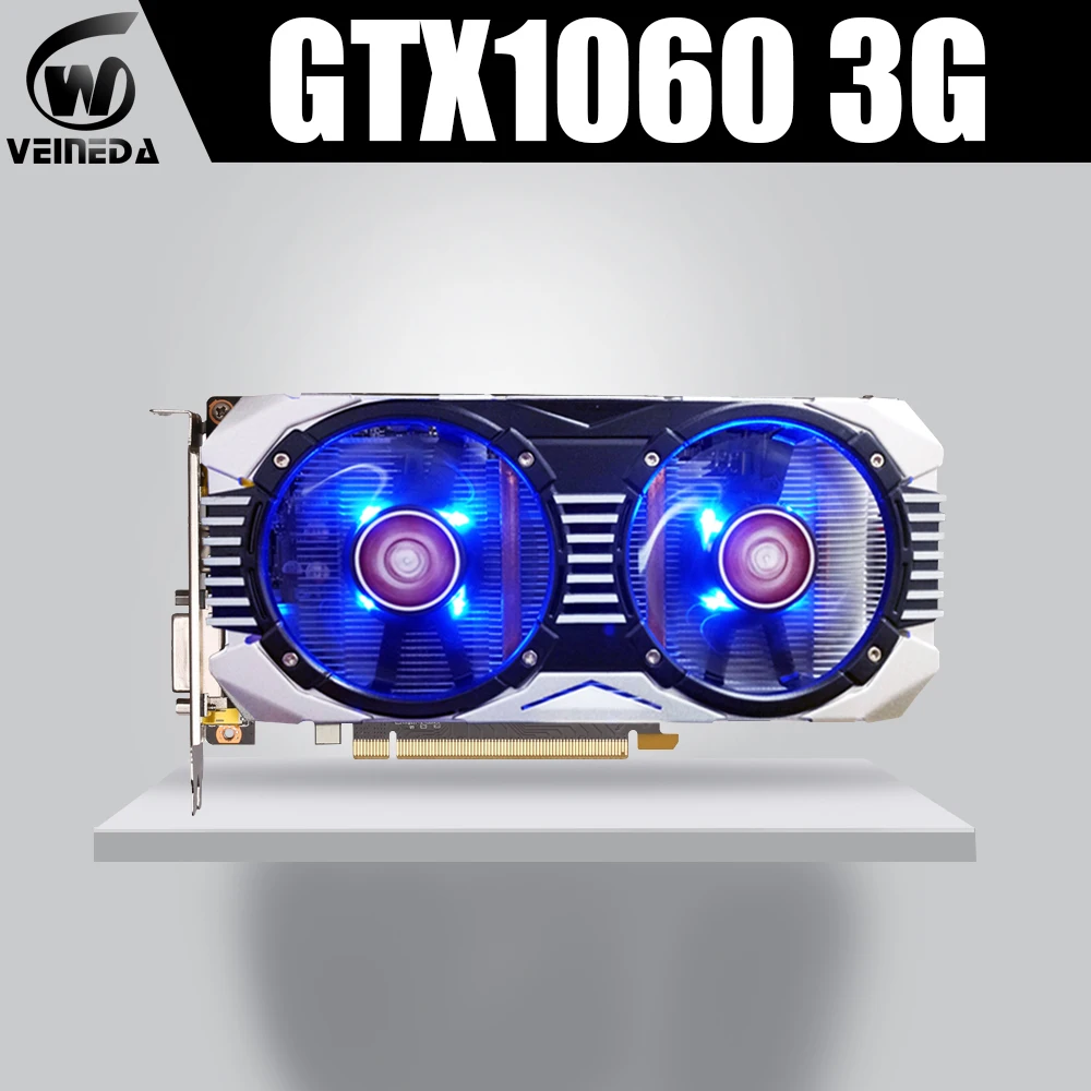 

VEINEDA Video Card GTX 1060 3GB 192Bit GDDR5 Graphics Cards Map For nVIDIA Gefore Series Games Stronger than GTX 1050Ti Hdmi Dvi