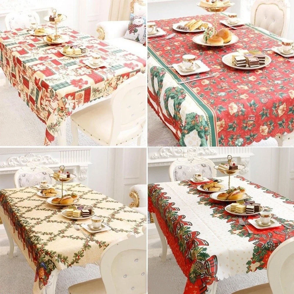 150x180 см, модный Рождественский прямоугольный ресторан скатерти, Рождественская Кухня, украшение для дома, Рождественский орнамент