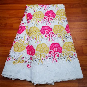 

Swiss Voile Lace Embroidered 2020 African Lace Fabric With Stones Swiss Voile Cotton Lace Fabric For Clothes
