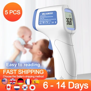 

5 pieces Bluboo Non-Contact Infrared Thermometer Body Temperature Measure Tool With LCD Screen for Baby Adult