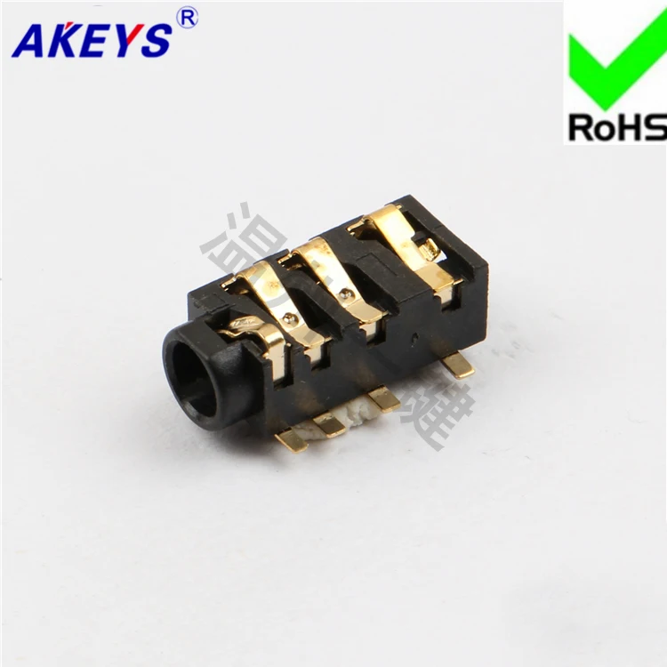 

3 PCS PJ-357 power outlet 3.5 earphone socket 7 foot patch 2 fixed foot 3.5MM socket female seat