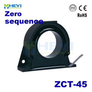 

Zero-sequence current transformer ZCT-45 0.3A/0.3mA, 1A/1mA, 1A/0.5mA single phase high precise current transformer Class 0.5