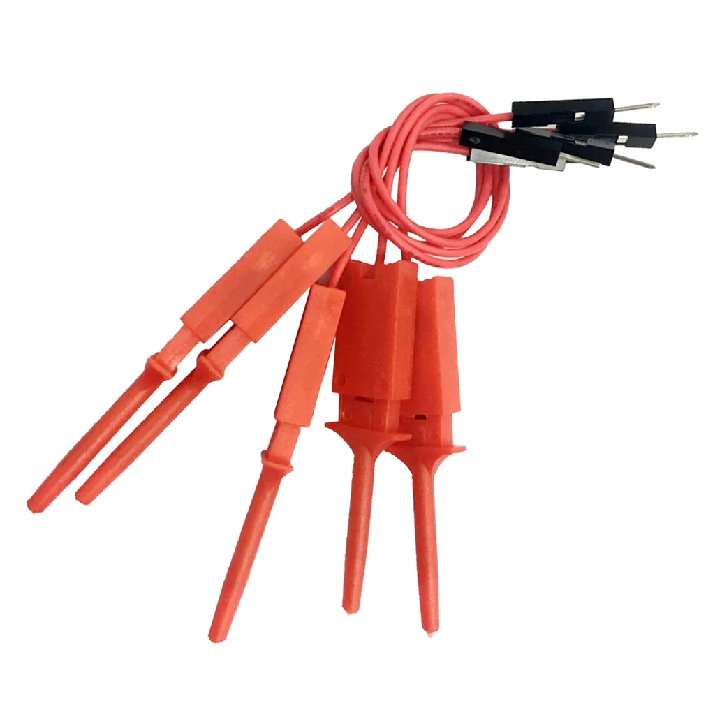 10 Pieces Red Test Hook Clip Ideal For Electronic Experiment / Logic Analyzer