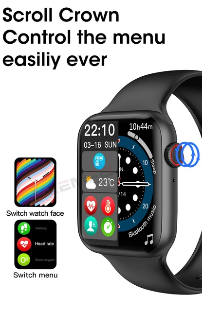 Lemfo-reloj inteligente Iwo 13 Pro W37 reloj inteligente hombre Llamada Bluetooth Imagen de la esfera personalizada Presión arterial Frecuencia cardíaca reloj inteligente mujer smartwatch Soporte para Android Ios 2