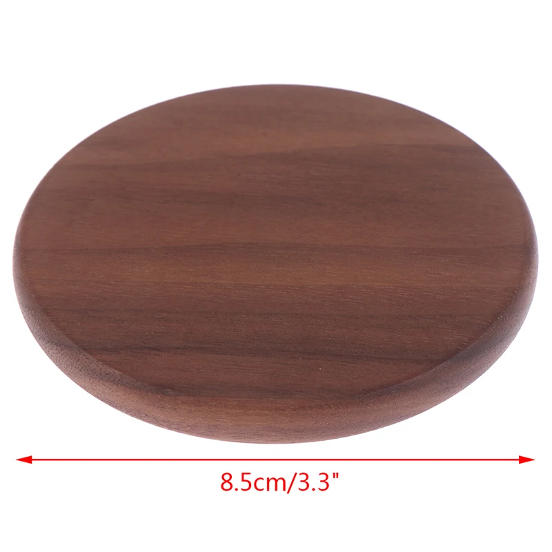 1Pc Durable Walnut Wood Coasters Place Mats Round Heat Resistant Drink Mat Table Decor Tea Coffee Cup Pad