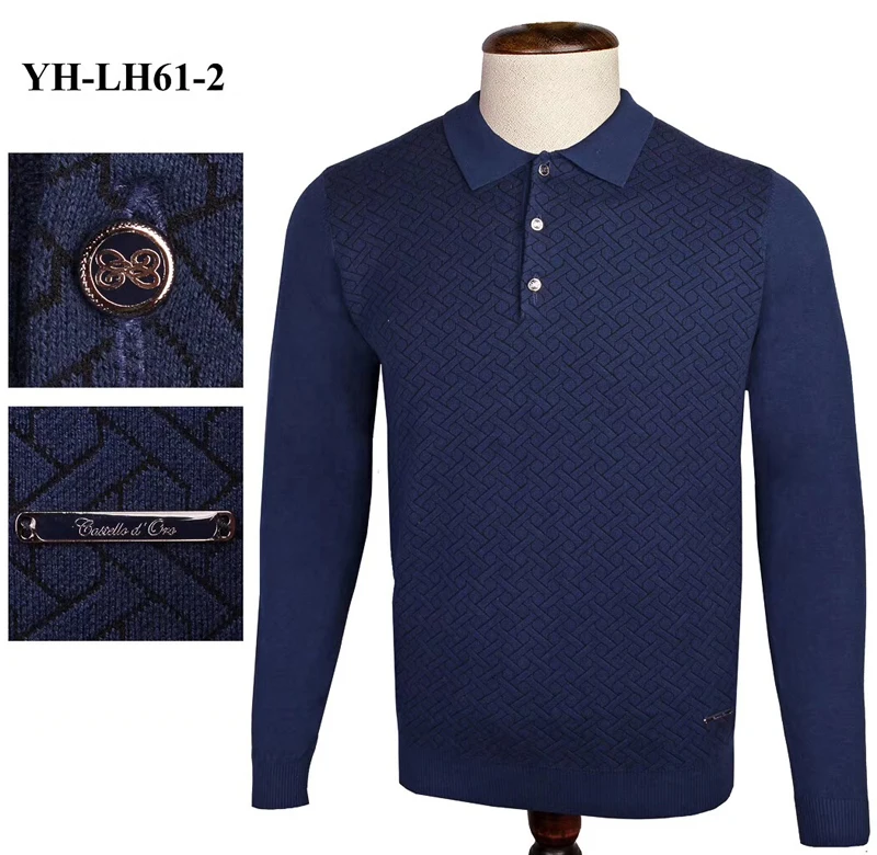 

Billionaire sweater men's 2019 winter New Business fashion thick Button elasticity high quality embroidery M-4XL free shipping