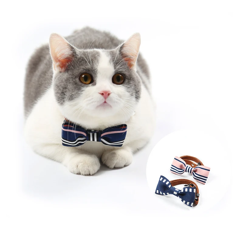 Cat Collar Necklace Adjustable Camouflage Bow Collar Leatherwear Charm Soft Material For Medium Small Cats Necklace Dogs Collar