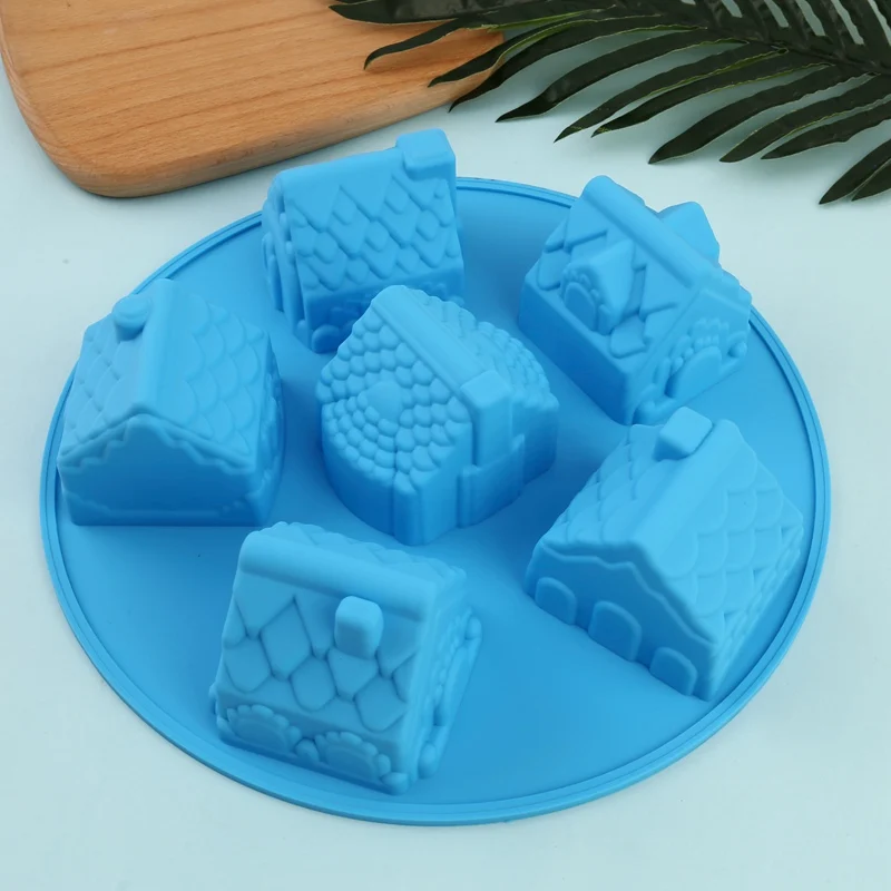Силиконовые 3D Рождественский Пряничный дом форма для торта шоколад для дома инструменты украшения форма для выпечки печенья