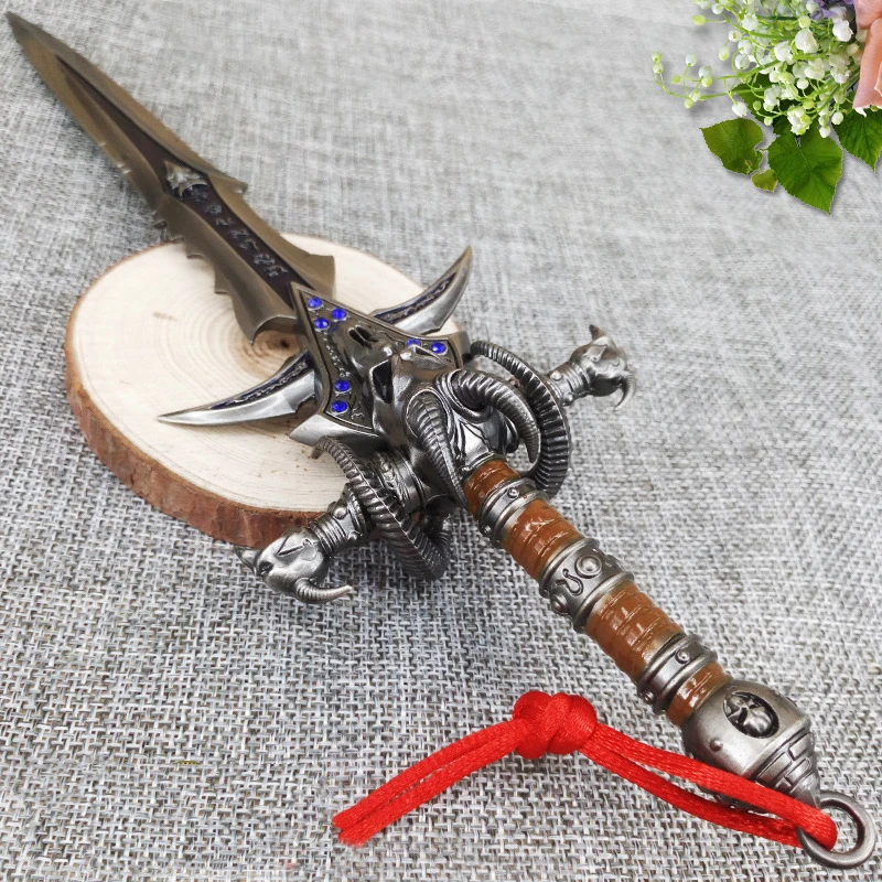 WOW Lich King Arthas оружие менэтил меч Frostmourne сплав фигурки для украшения оружие кулон коллекция подарок игрушки 30 см
