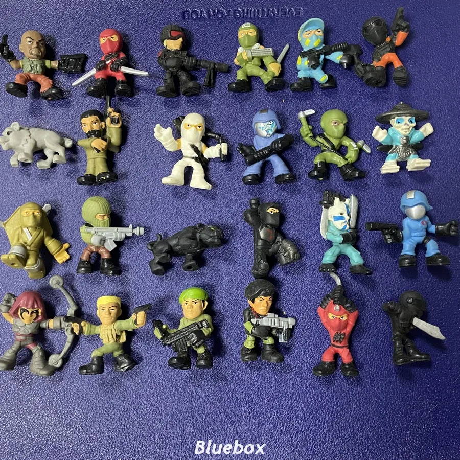 Lot of 17pcs GI Joe Micro Force Mini Thunder Ninja Army Man Figures Toys 
