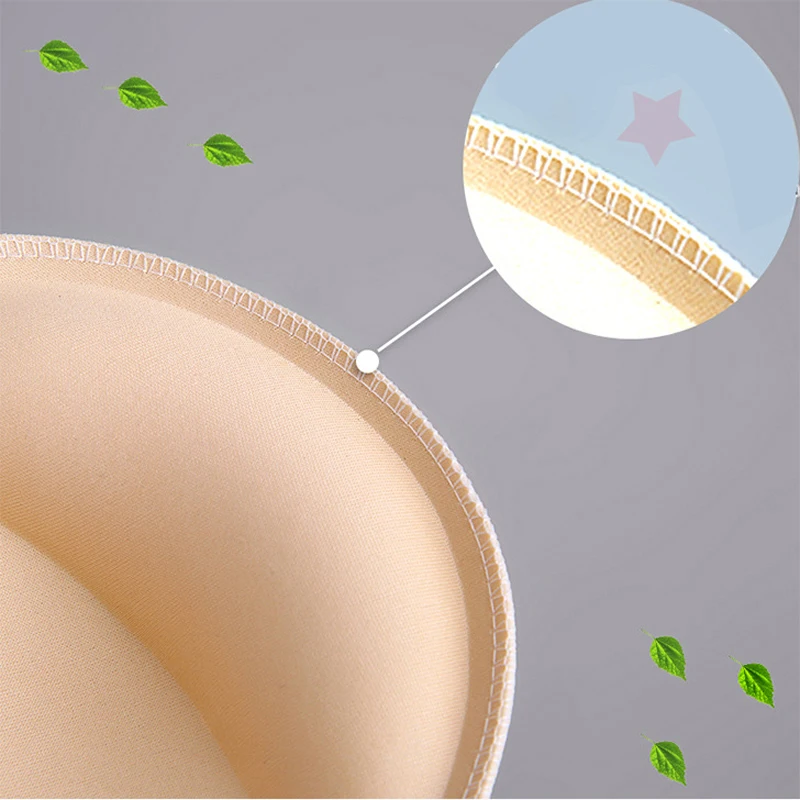 Spong Bra Pads Set Bikini Chest Cup Push Up Insert Foam Pads For Women Swimsuit Padding Removeable Enhancer Accessories 2-1Pair bra pads inserts bra insert pads