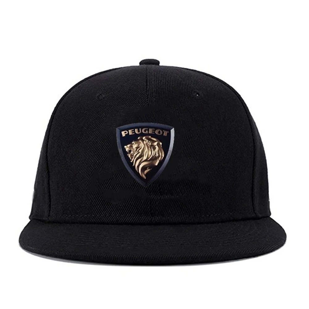 Золотой узор Логотип Peugeot Летняя Повседневная Хип-хоп кепка регулируемая