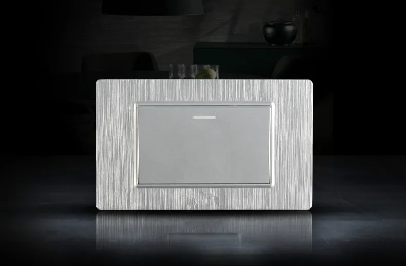 

Switch Wall switch brushed silver wall switch panel on a dual control switch panel