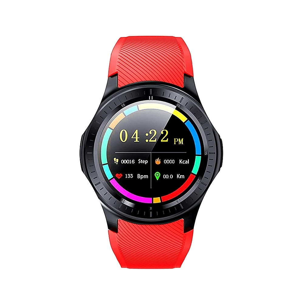 Красный Nennbo AWATCH 1 умные часы с сенсорным экраном Bluetooth наручные часы sim-карты Smartwatch для Ios Android телефонов - Цвет: Красный
