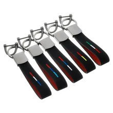 Высококачественный модный дизайнерский автомобильный брелок из натуральной кожи для мужчин и женщин, металлический брелок для ключей, Чехол-держатель, мини-брелок для ключей, подвеска