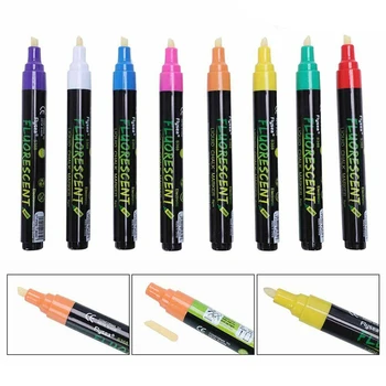 

8pcs Liquid Chalk Pens 6mm Rainbow Markers Highlighter Liquid Chalk Marker Pens Windows Write on Chalkboard Glass